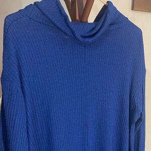 Royal Blue Lane Bryant 14/16 Cowl neck drawstring pullover.